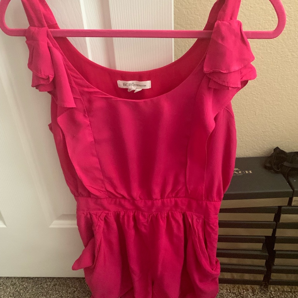 Bcbg pink romper size s